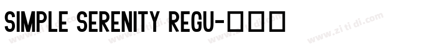 Simple Serenity Regu字体转换